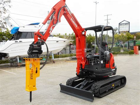 mini excavator rock breaker|hammer attachment for mini excavator.